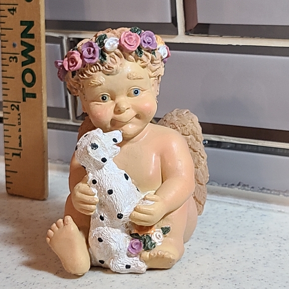Vintage Resin Cherub with Dog figurine - Picture 11 of 17